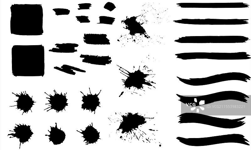 画笔和设计元素图片素材