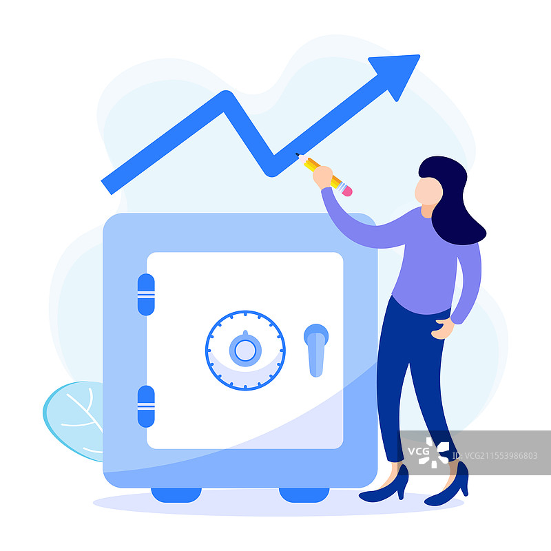 投资主题的卡通角色图形图片素材