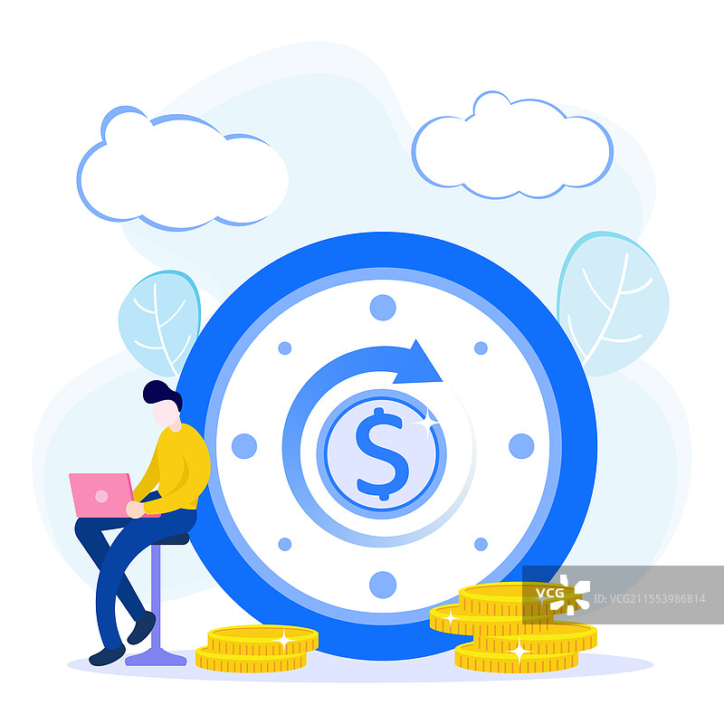 投资的卡通图形角色图片素材