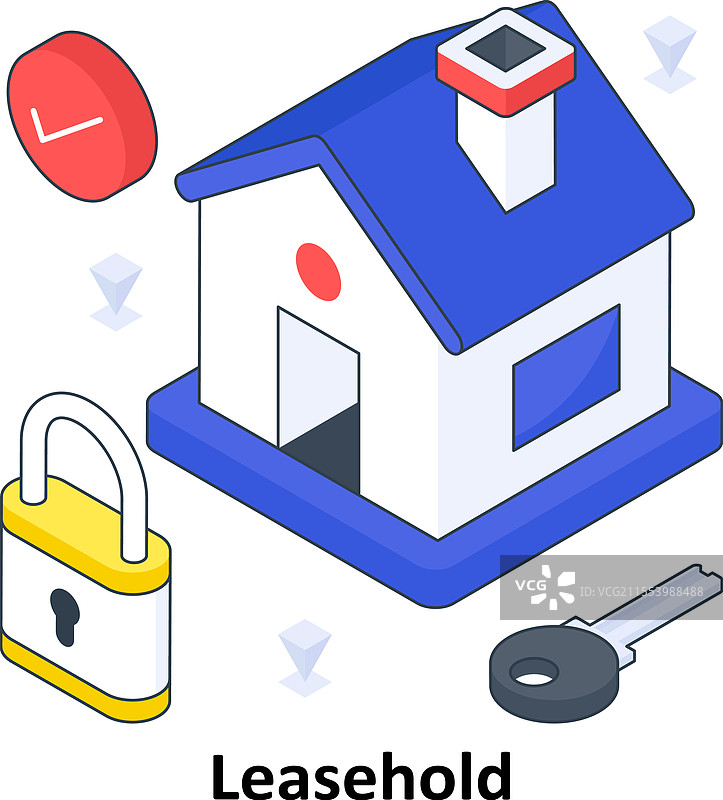 租赁持有的等距彩色EPS文件图片素材