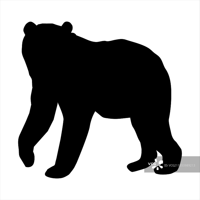 熊的轮廓图标图片素材