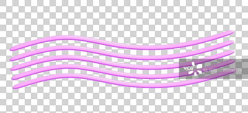 五线谱弯曲的曲线3D卡通插画元素图片素材