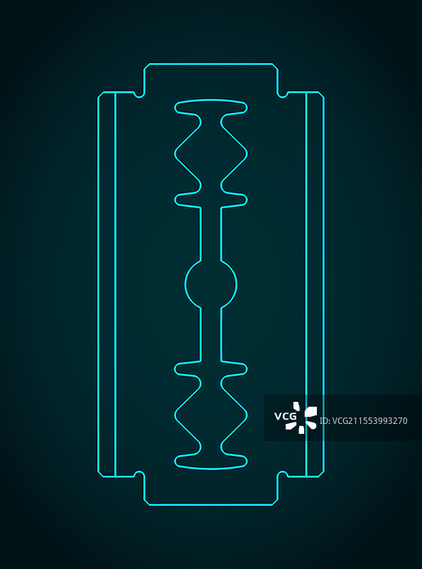 剃刀片素描图片素材