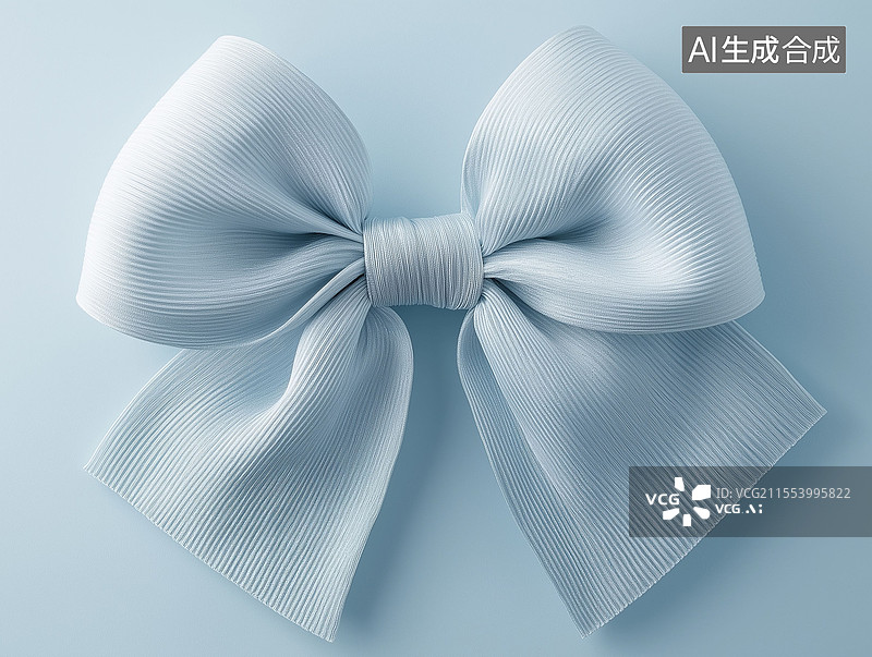 【AI数字艺术】蓝色蝴蝶结图片素材
