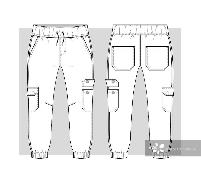 带口袋的工装裤图片素材
