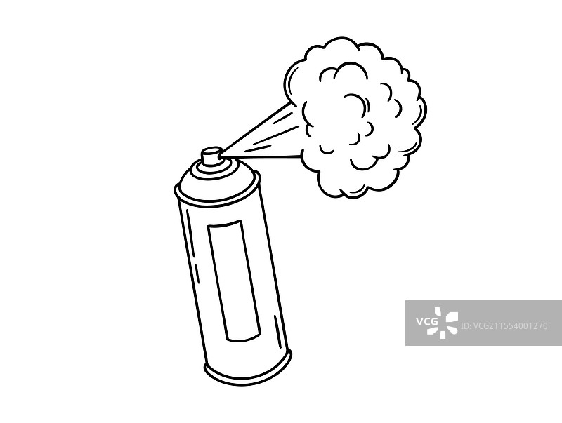 喷漆罐涂鸦手绘图标轮廓图片素材