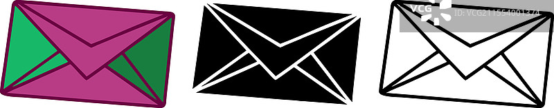 黑白信封图标 邮件 邮政图片素材