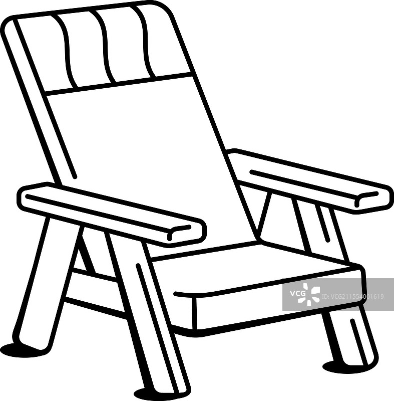 手绘风格的露台椅图标图片素材