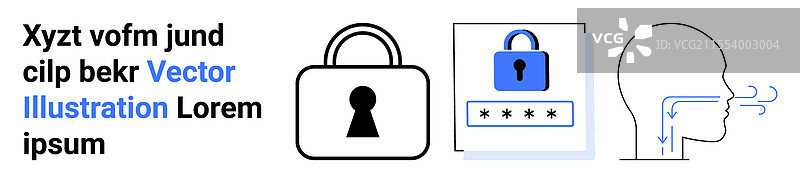 安全密码保护锁图标和图片素材