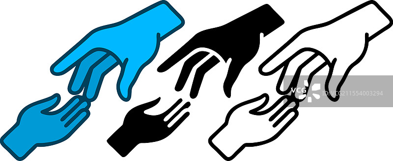 团结支持的援助之手图片素材