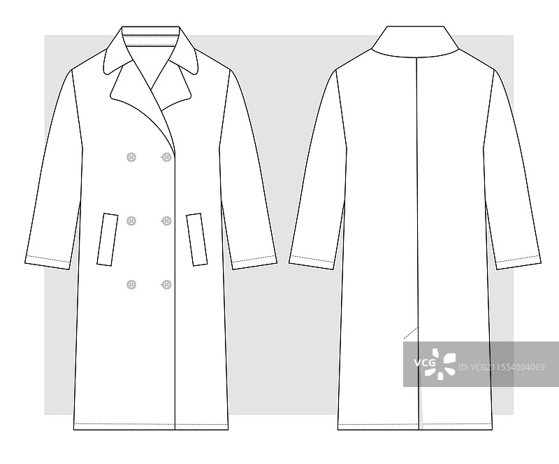 经典外套技术草图图片素材