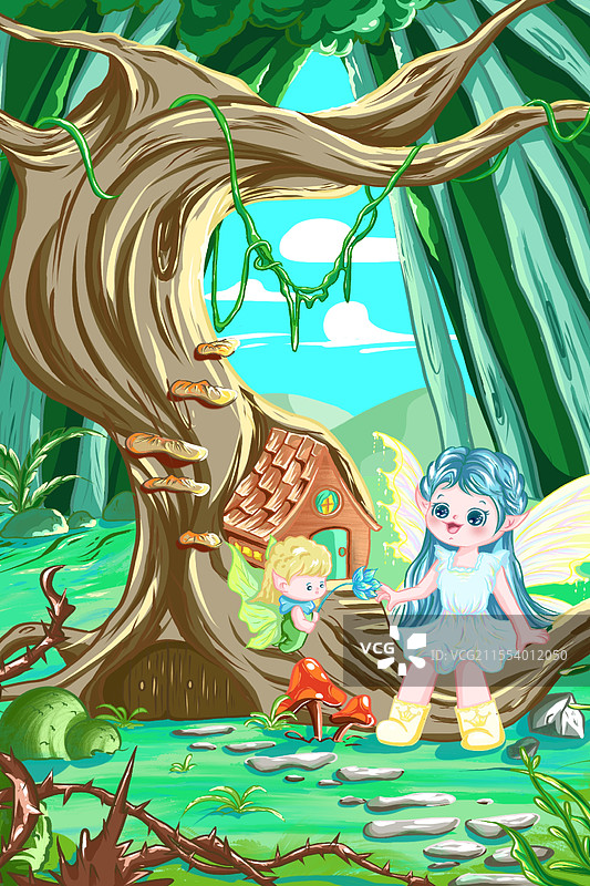 林中精灵图片素材