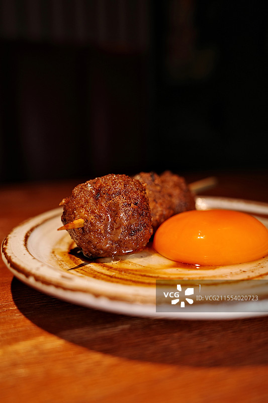 北京日本烧鸟餐厅烤鸡肉棒图片素材