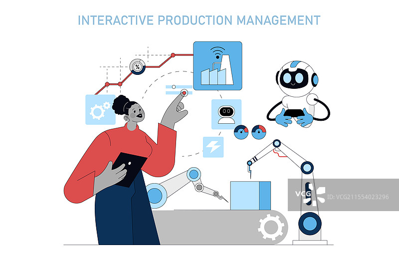 生产自动化平面图图片素材
