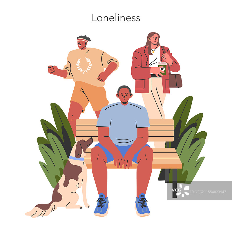 中年危机的男人平面图图片素材