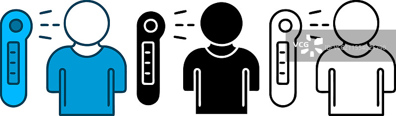 红外线温度计图标 温度筛查图片素材