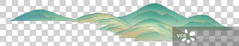 中国风的山水画元素图片素材