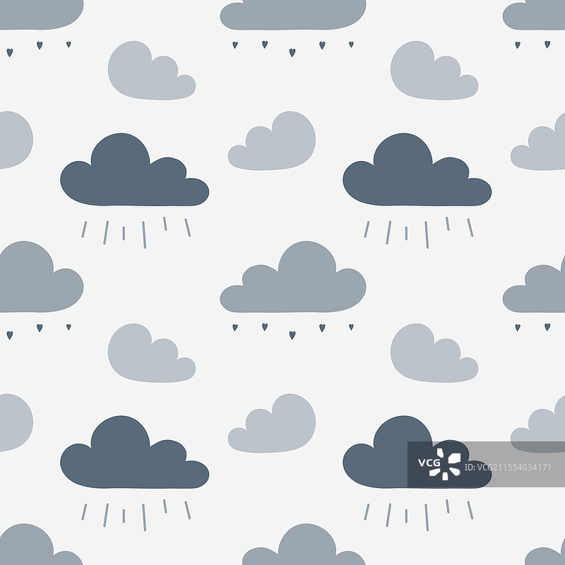 阴沉的天气模式，悲伤的灰色云朵图片素材