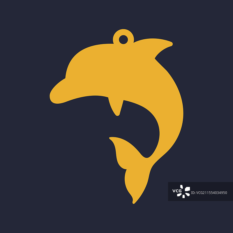 海豚形状的耳环或钥匙链设计图片素材