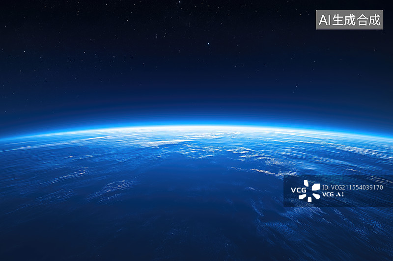 【AI数字艺术】蓝色星球图片素材