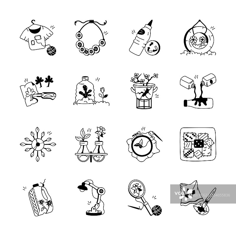 创意再利用手工艺品的集合图片素材