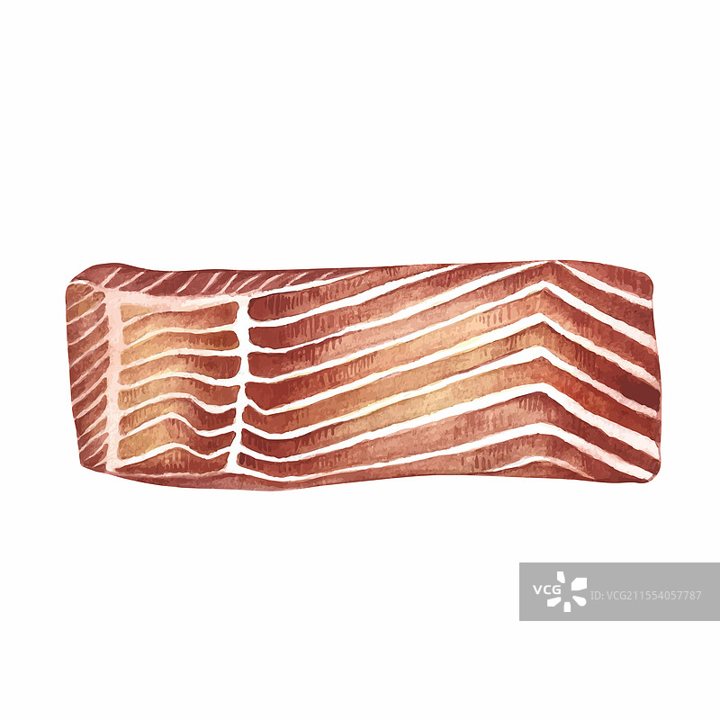 一块被切割的红色鱼片图片素材