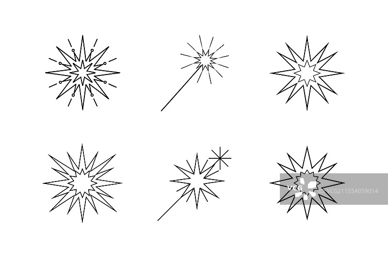 火花线条艺术图片素材