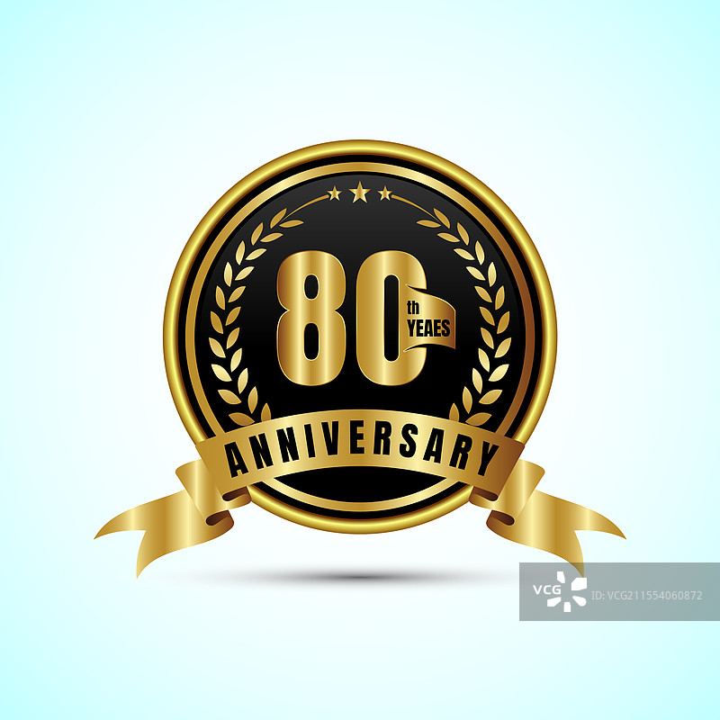 80周年纪念图标logo设计生日图片素材