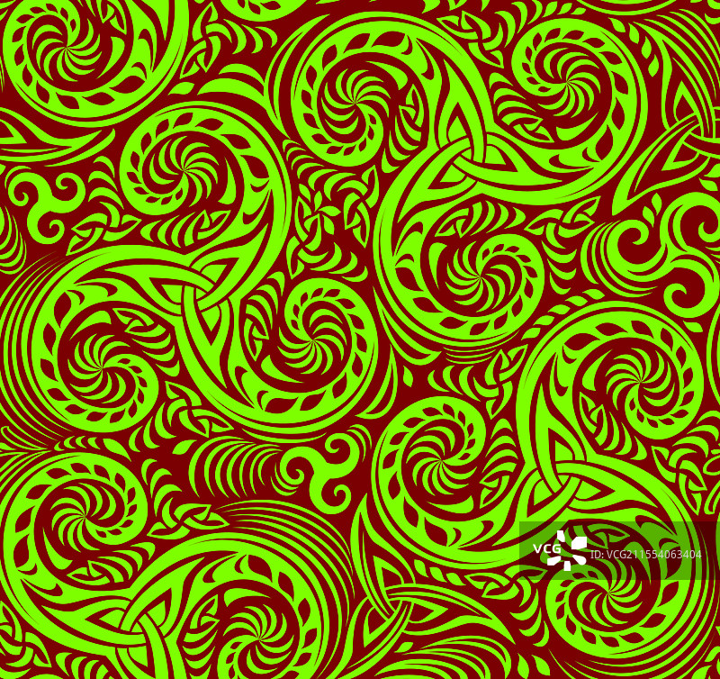 绿色和棕色的抽象无缝图案图片素材