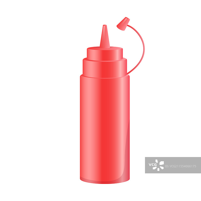 扁平设计的快餐调味品番茄酱瓶图片素材