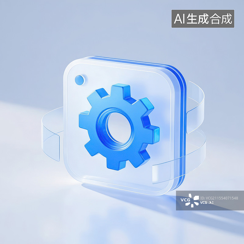 【AI数字艺术】机械之美与创新，3D齿轮图标图片素材