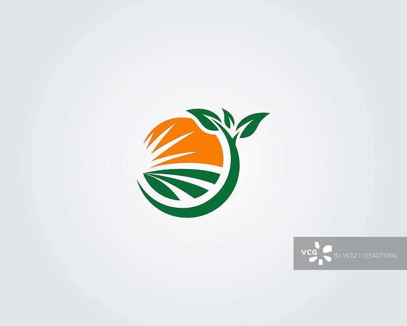 带有太阳标志的风景图片素材