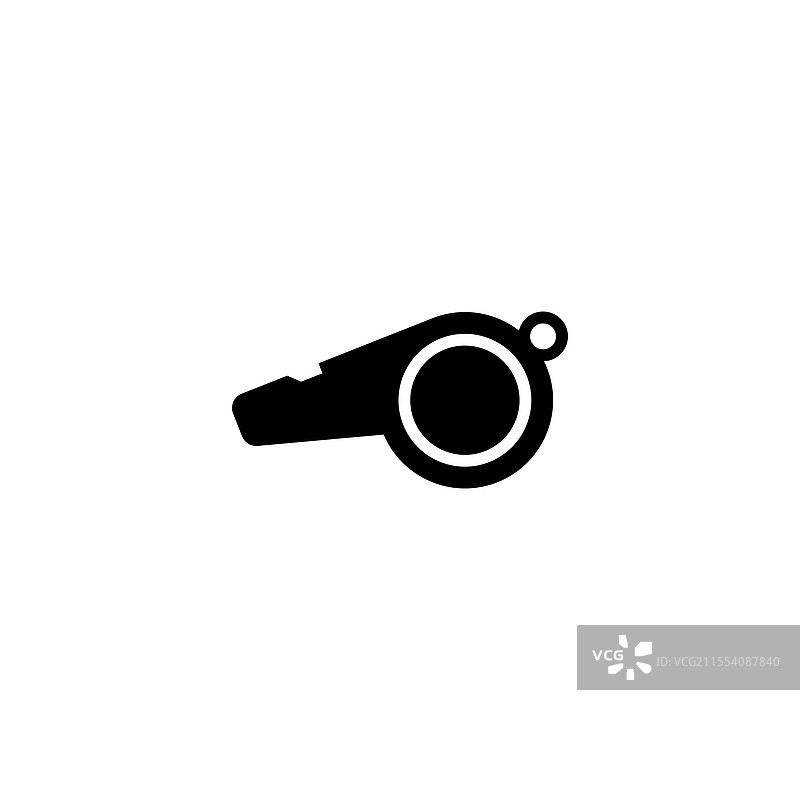 现代黑色哨子图标简单轮廓设计图片素材