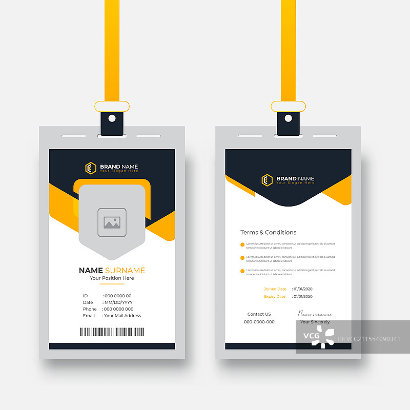 现代创意企业员工身份证图片素材