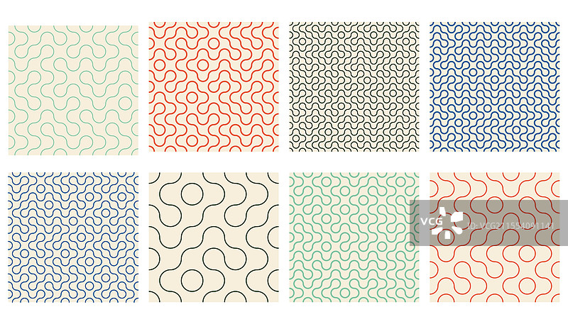 细线圆形无缝图案图片素材