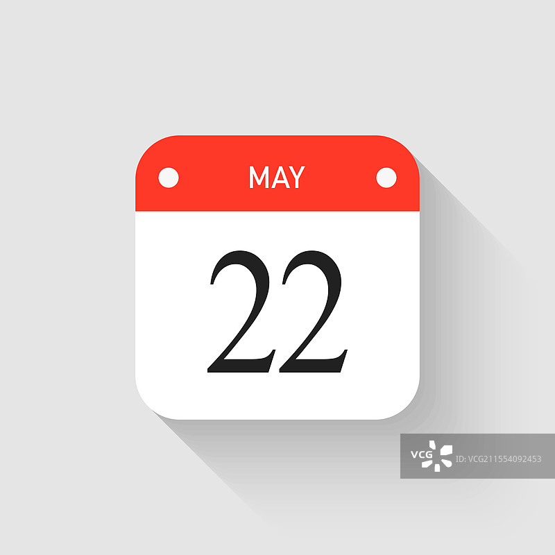 图标页面日历 - 5月22日图片素材