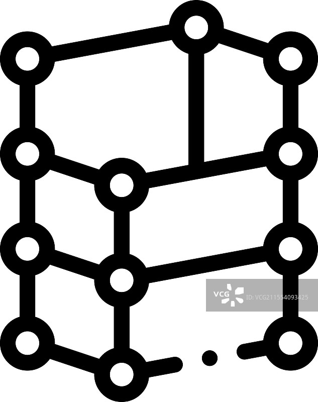 分子图标，细线风格设计，独立展示图片素材