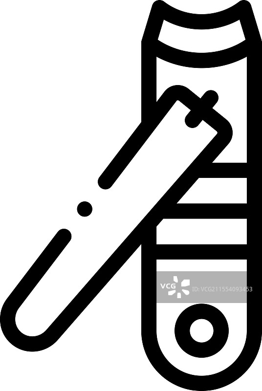 指甲锉图标，细线条风格设计，独立展示图片素材