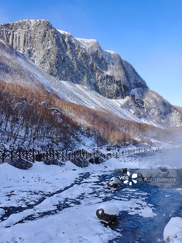 长白山雪景图片素材