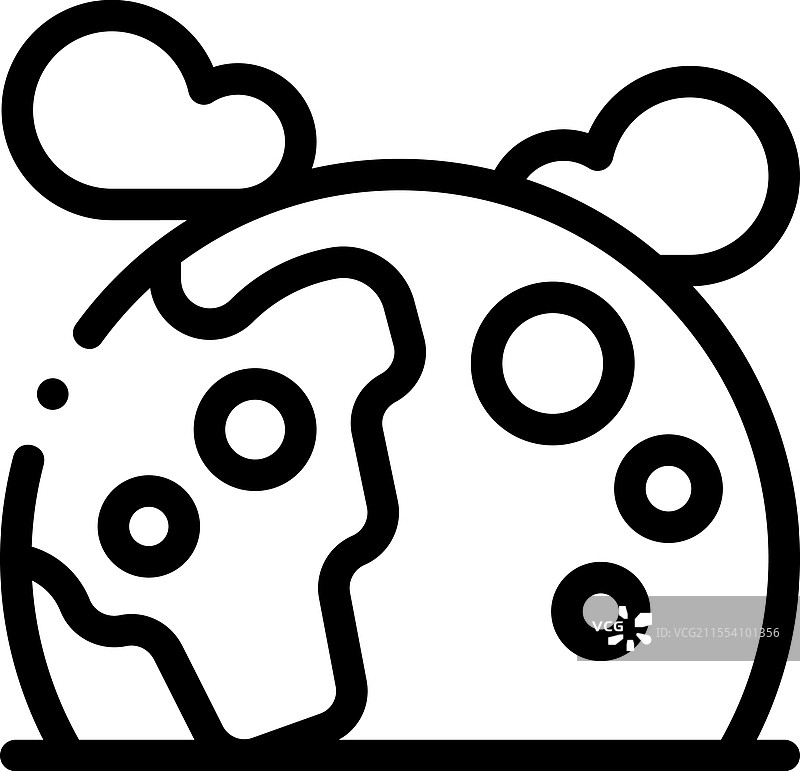 系船柱图标，细线条风格设计图片素材