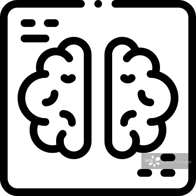 MRI图标，细线风格设计，独立于背景图片素材