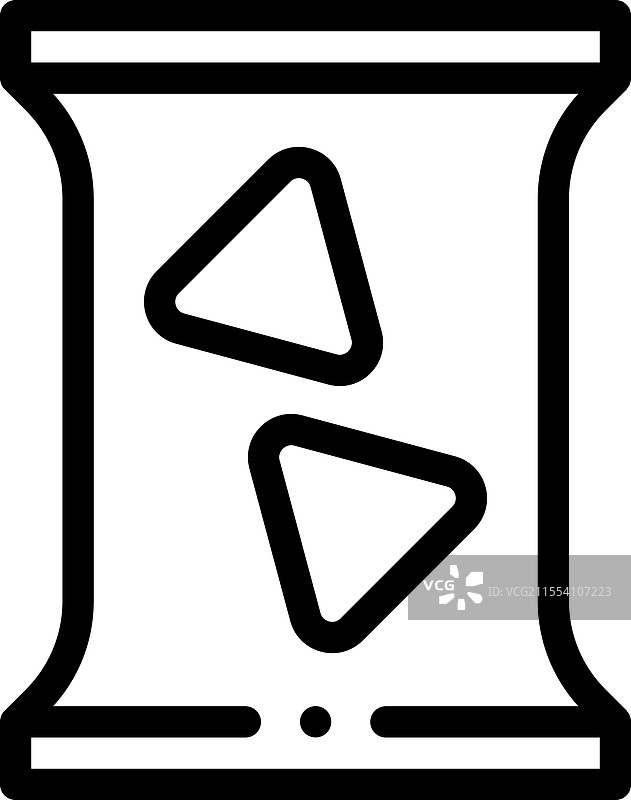 玉米片图标，细线风格设计，独立于背景图片素材