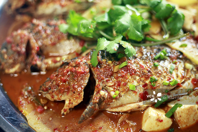 大理白族菜酸辣鱼图片素材