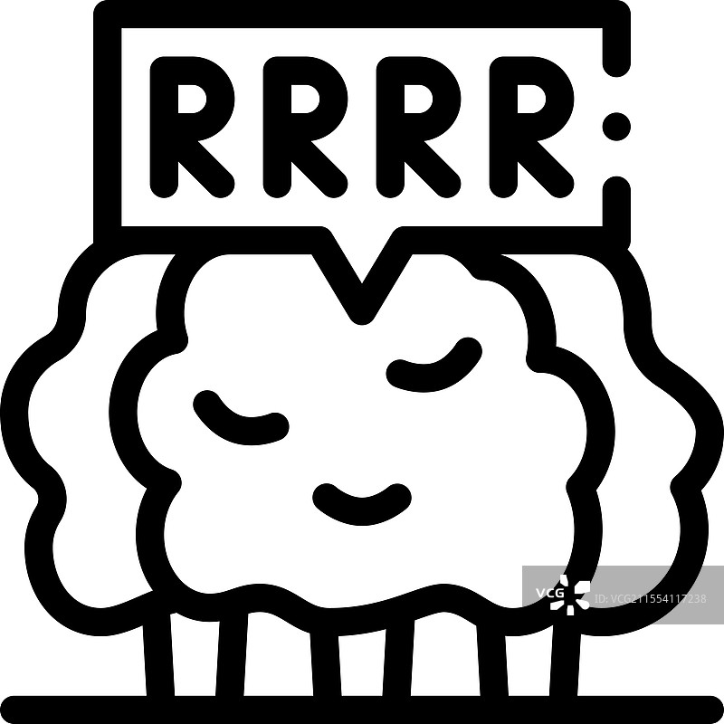 噪音制造器图标，细线风格设计，独立展示图片素材