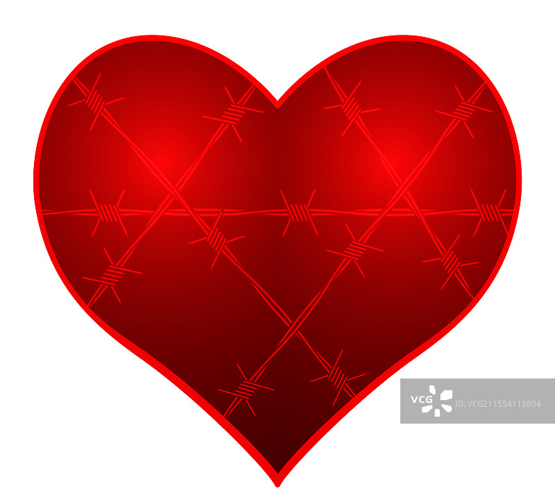 抽象的铁丝网心形图案图片素材