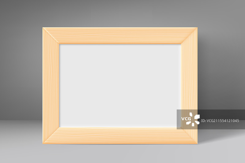 空白木框与白纸的3D模型展示图片素材