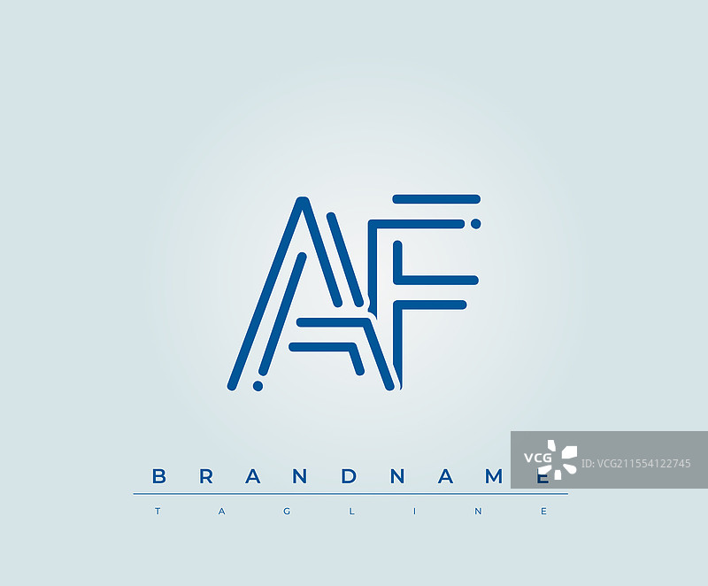 AF科技字母标志模板图片素材