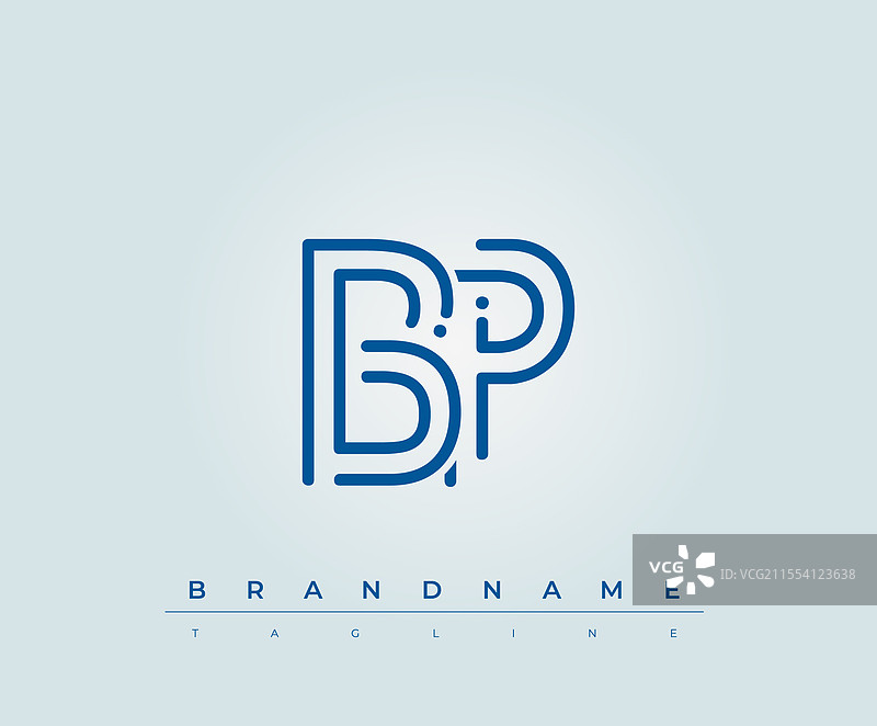 bp科技字母标志模板图片素材