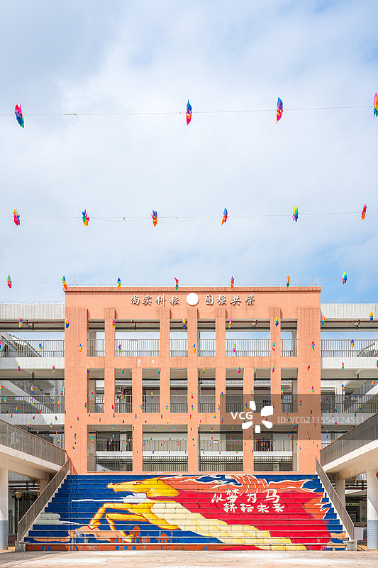 校园一角图片素材