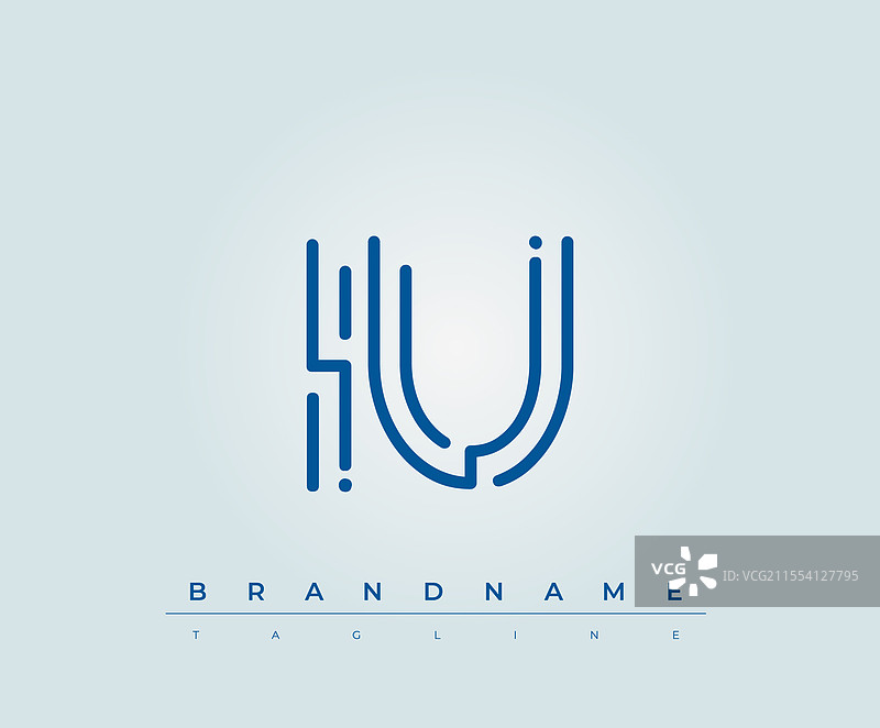 iu科技字母标志模板图片素材